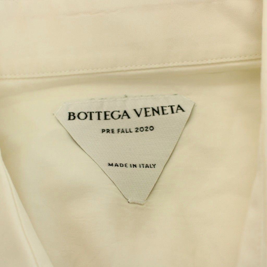 ボッテガヴェネタ BOTTEGA VENETA シャツ 長袖 コットン 無地 42 白 ホワイト 625452 /KU ■GY62