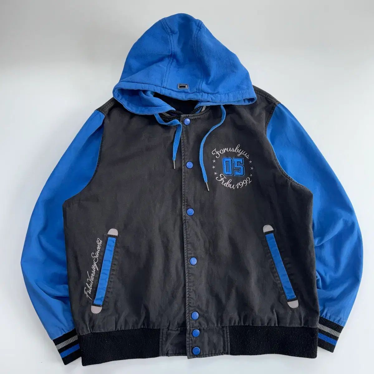 FUBU フブ バッグ ロゴ バイカラー ブラック ブルー 野球 アウター
