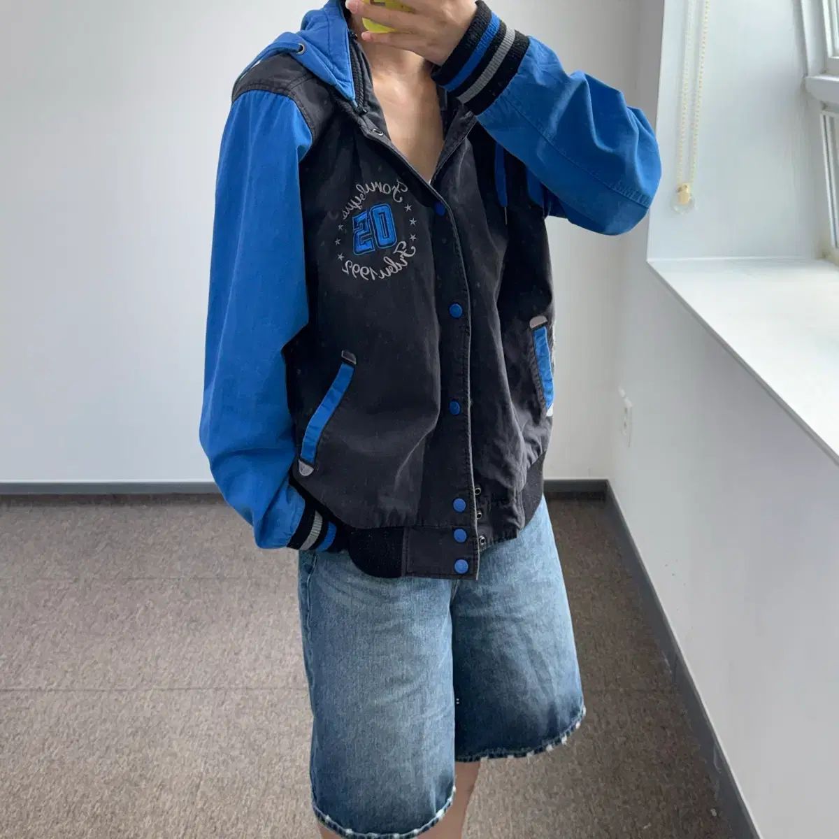FUBU フブ バッグ ロゴ バイカラー ブラック ブルー 野球 アウター
