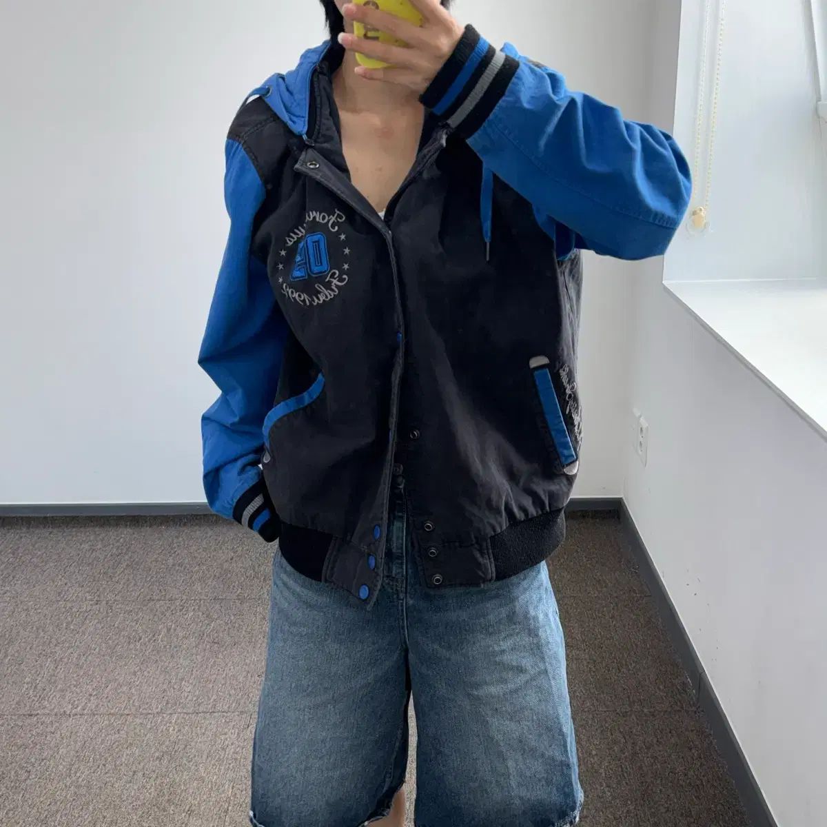 FUBU フブ バッグ ロゴ バイカラー ブラック ブルー 野球 アウター