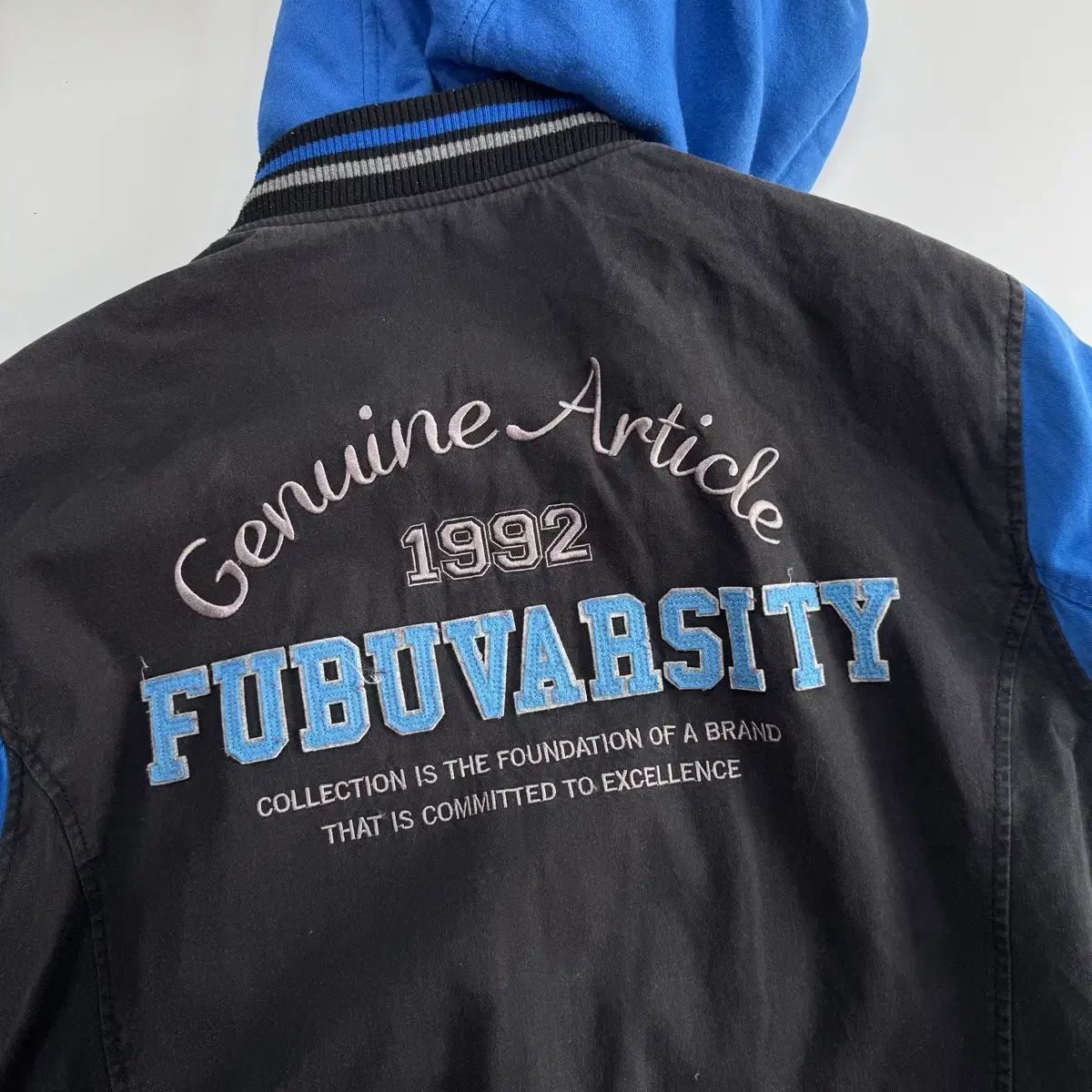 FUBU フブ バッグ ロゴ バイカラー ブラック ブルー 野球 アウター