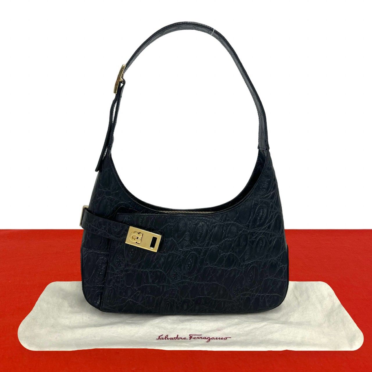 極 美品 袋付き Salvatore Ferragamo サルヴァトーレフェラガモ 