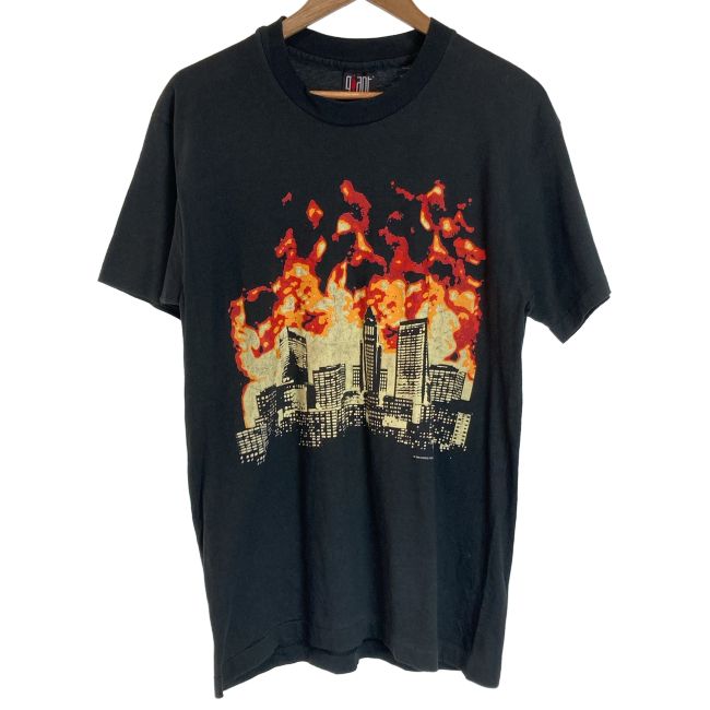 【中古】　anvil　Tシャツ　半袖　トップス　クルーネック　プリント　Porno for Pyros　USA製　古着　/1590