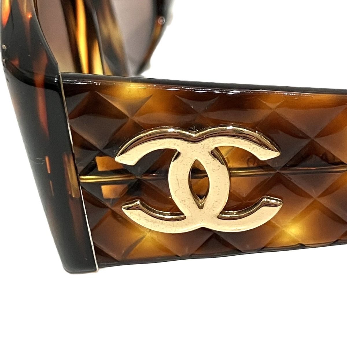 シャネル CHANEL ココマーク マトラッセ べっ甲調 サングラス