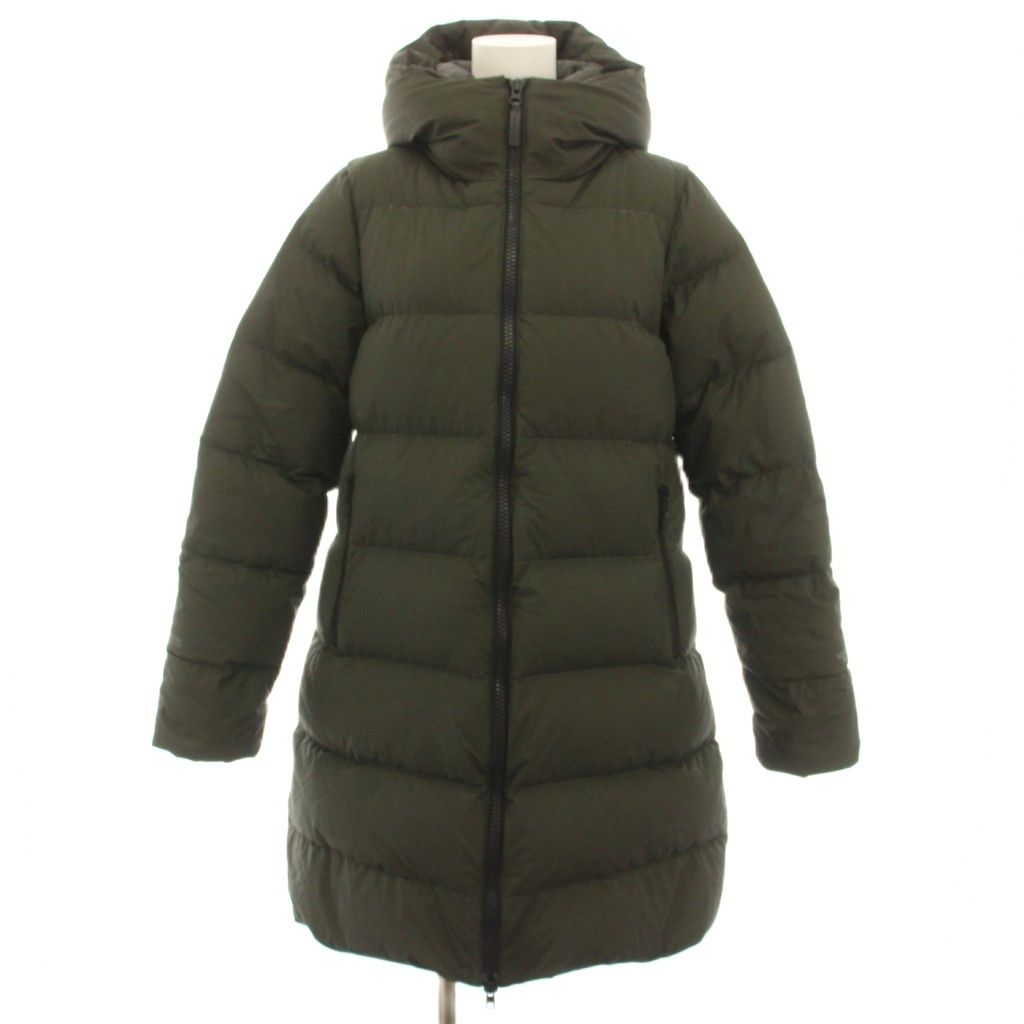 ザノースフェイス THE NORTH FACE ウィンドストッパーダウンシェルコート WS Down Shell Coat ダウンコート アウター フード ロゴプリント L カーキ NDW91964 /YT