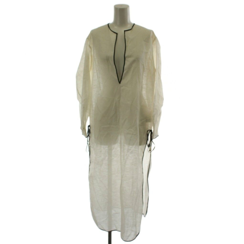 ユナイテッドアローズ UNITED ARROWS Pheeta フィータ 22SS ワンピース 長袖 ロング丈 1 アイボリー 黒 8926-699-0040 /GG 8,393円