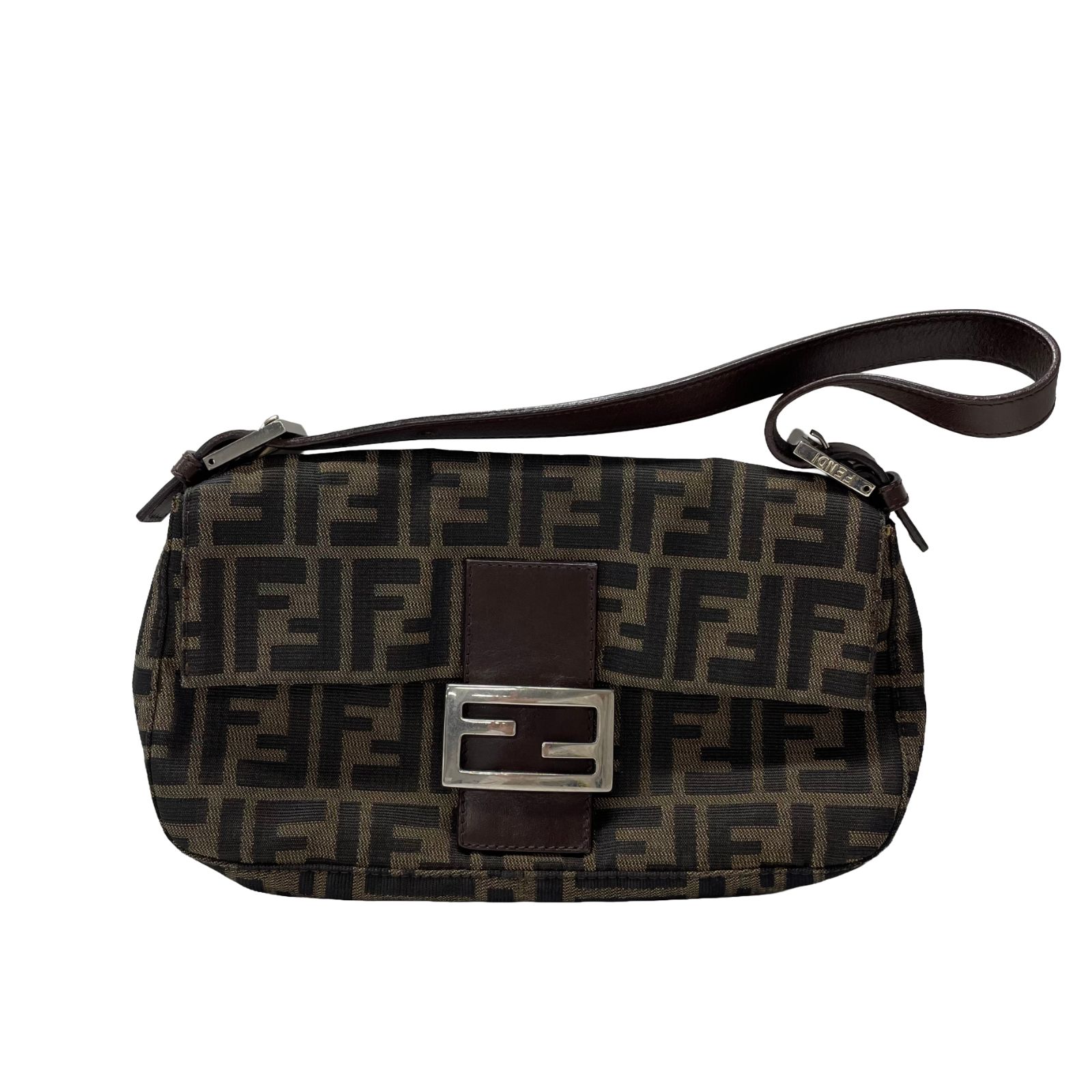 フェンディ Fendi ズッカ柄 マンマバゲット 帆布 茶色 26424
