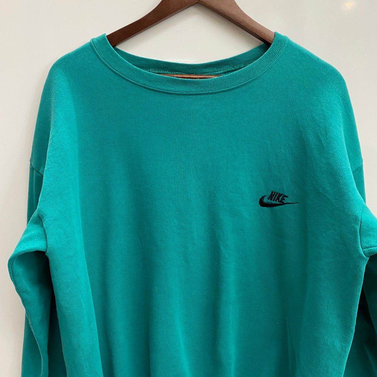 ナイキ NIKE 90's USA製 銀タグ ターコイズブルー スウェット ブルー Lサイズ 201MT-6401 VB