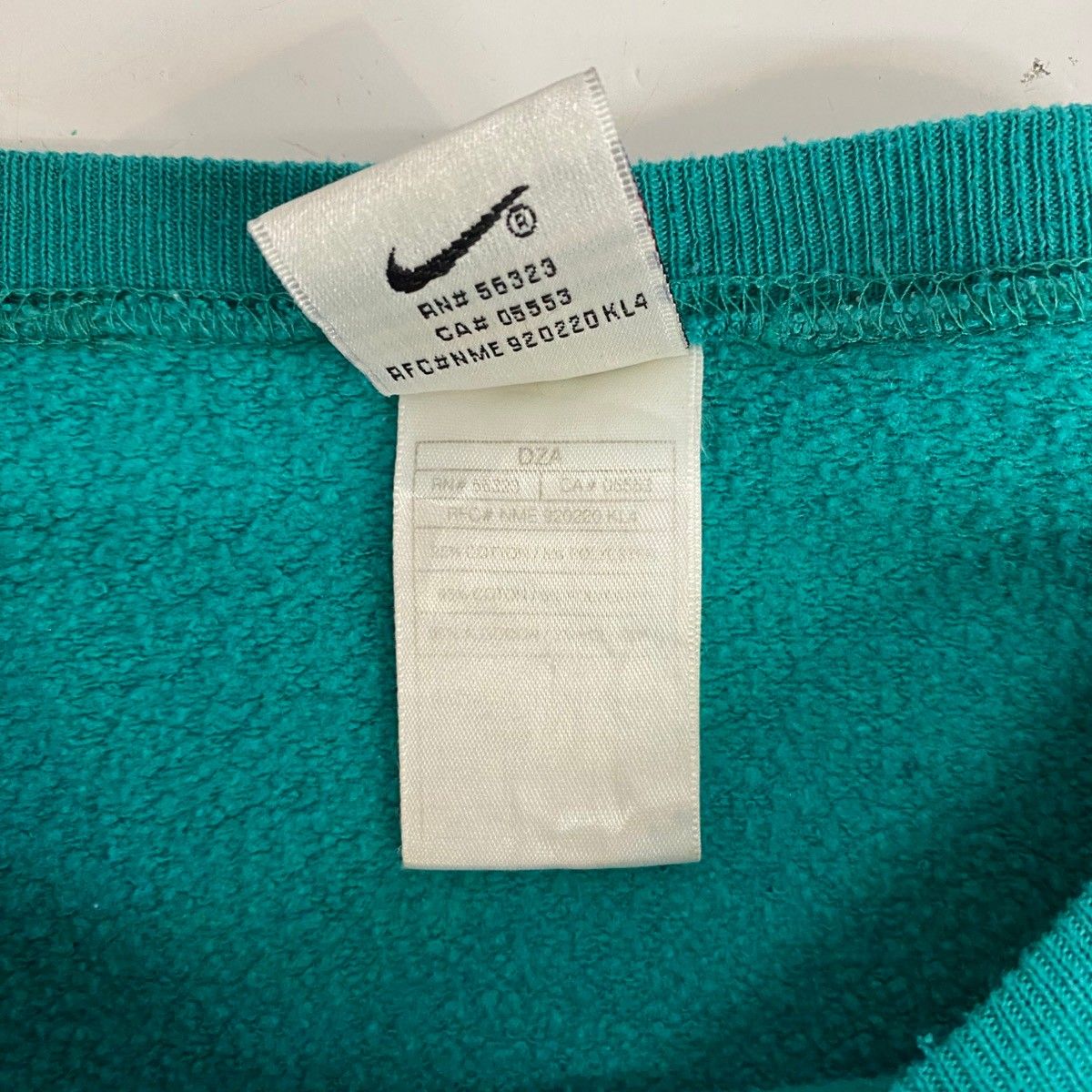 ナイキ NIKE 90's USA製 銀タグ ターコイズブルー スウェット ブルー Lサイズ 201MT-6401 VB