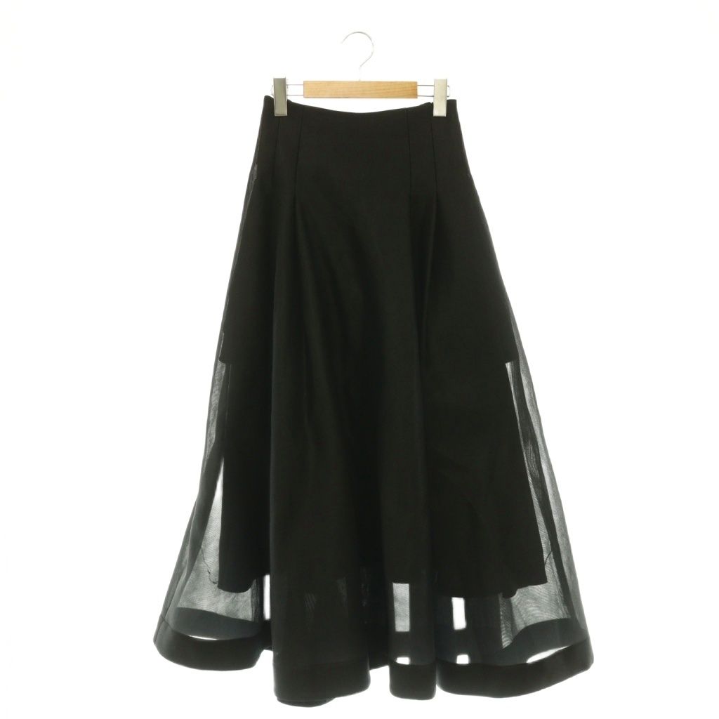 シーニュ Cygne シースルースカート フレア ロング Severine OT ブラック /HK ■OS 14,175円