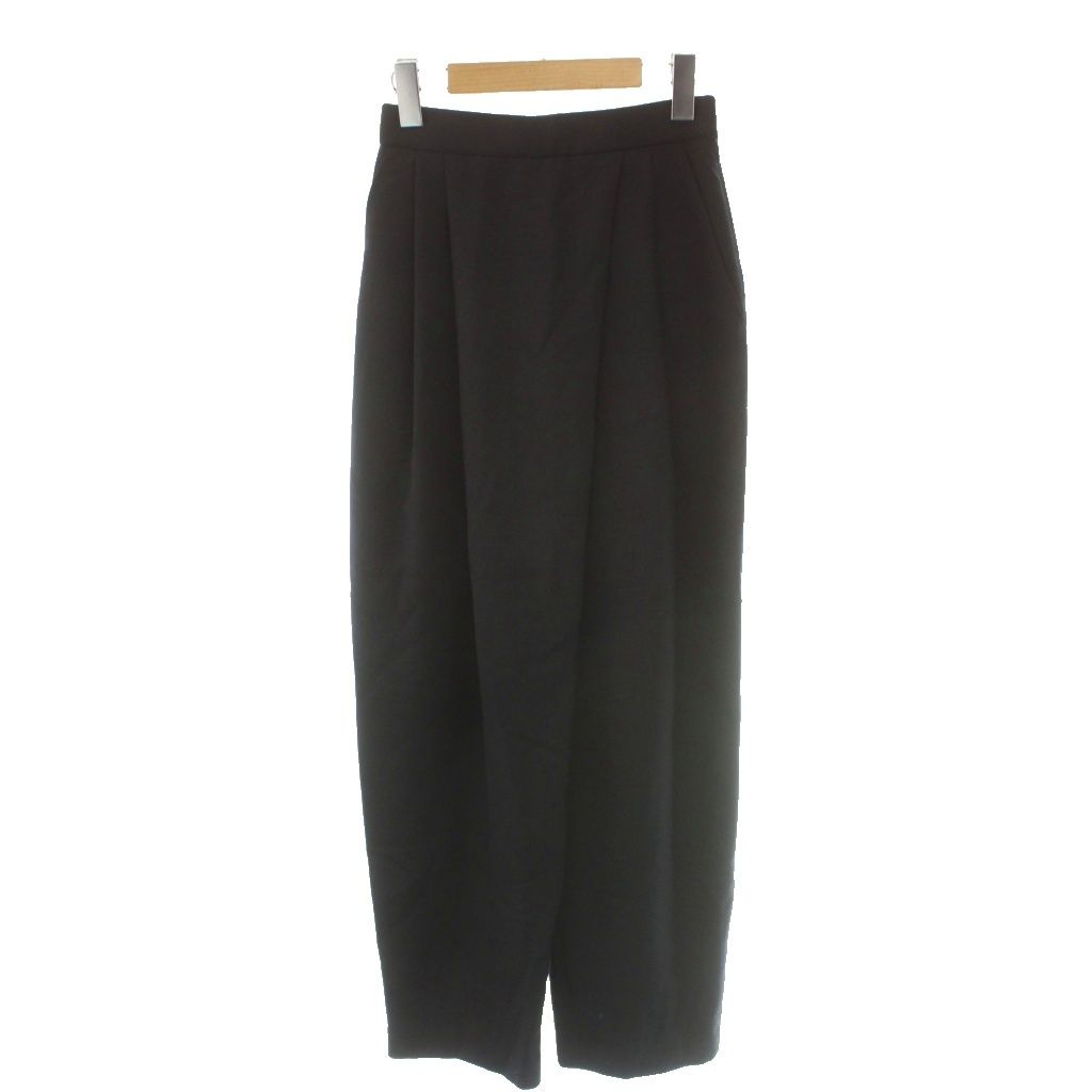 コンテ conte アシンメトリー タックパンツ スラックス 36 紺 ネイビー /SS ■OS