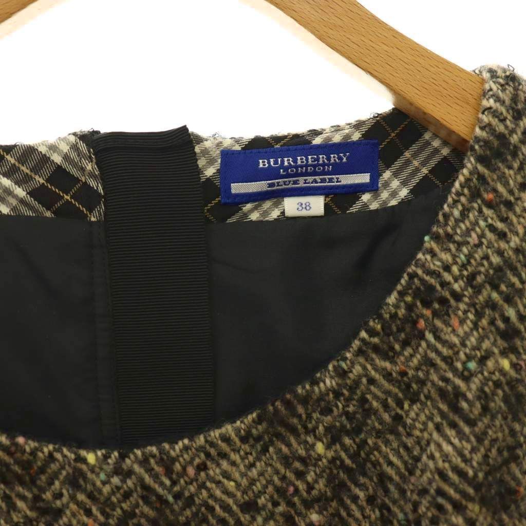 Burberry バーバリー ワンピース フリンジ ベルト ツイード ウィメンズ