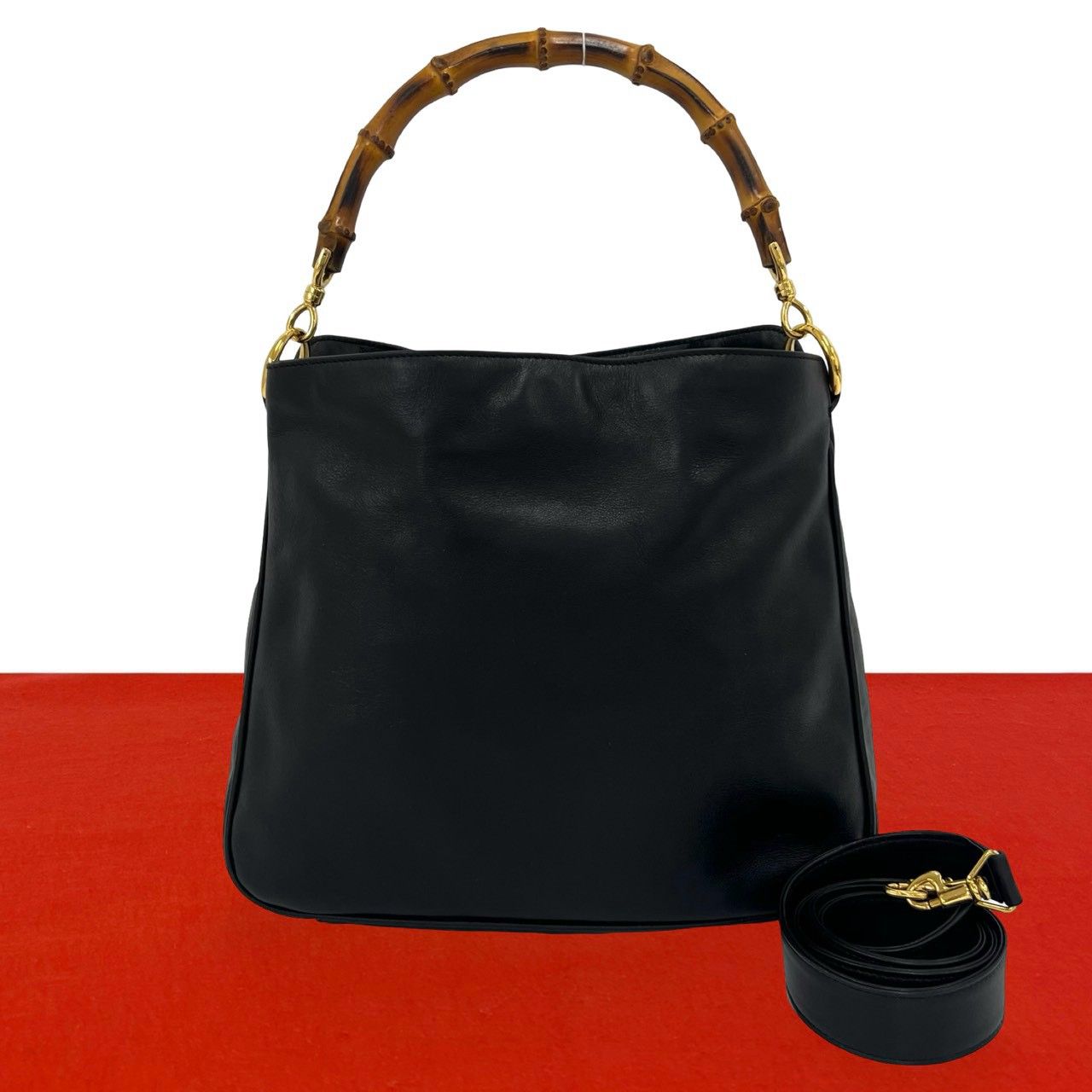 オールドGUCCI ハンドバッグ グッチ黒 バック GUCCI（グッチ） 極 美品 