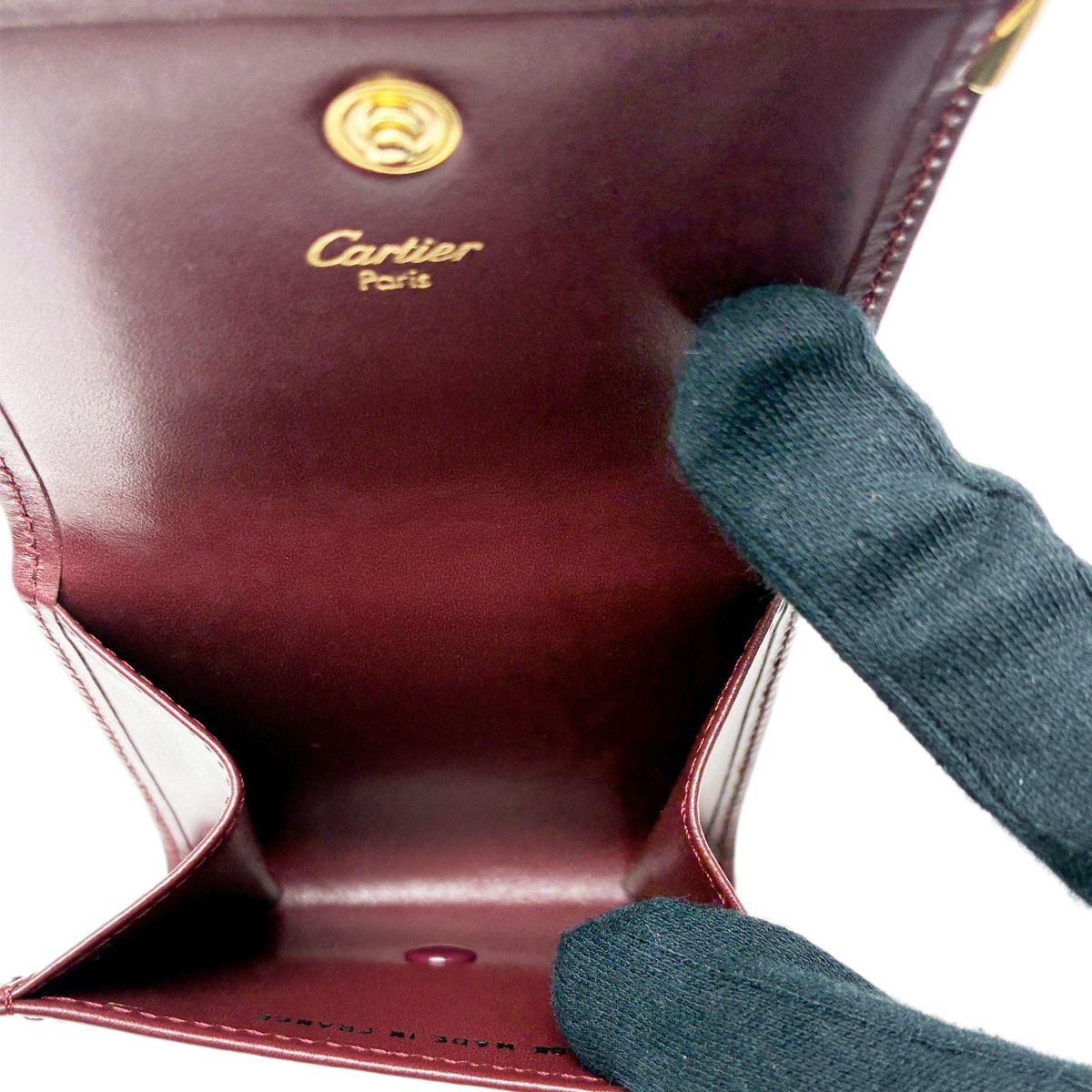 中古 】 カルティエ マストドゥカルティエ コインケース レザー 小銭入