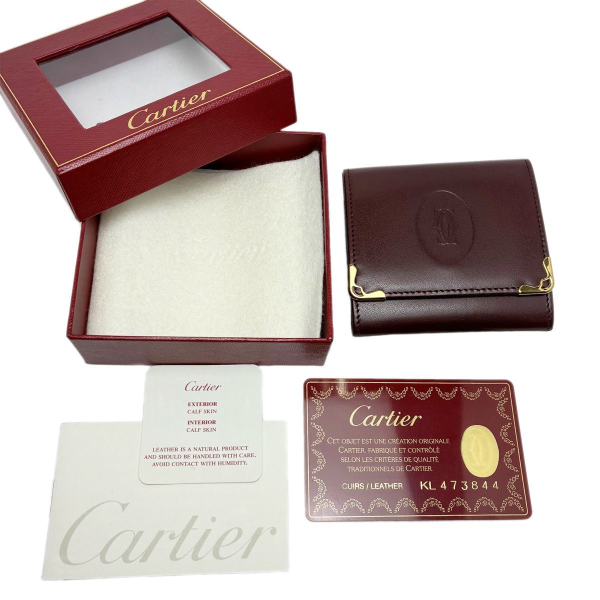 中古 】 カルティエ マストドゥカルティエ コインケース レザー 小銭入