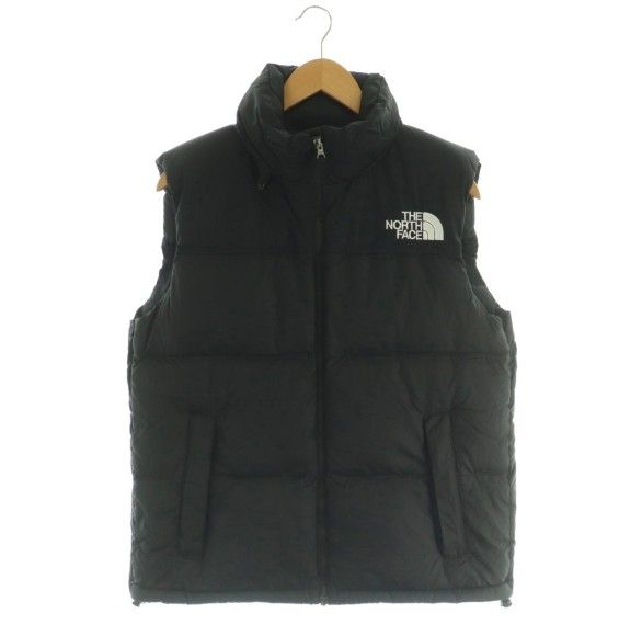ザノースフェイス THE NORTH FACE NUPTSE VEST ヌプシベスト ダウン ナイロン フード ロゴ ワンポイント L 黒 ブラック ND91843 /BB ■OS ■SH ▲H
