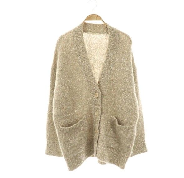 ヌキテパ NE QUITTEZ PAS! Alpaca Lurex Cardigan アルパカルレックスカーディガン ニット Vネック ベージュ 011232ZD2 /BB ■OS ■SH ▲H