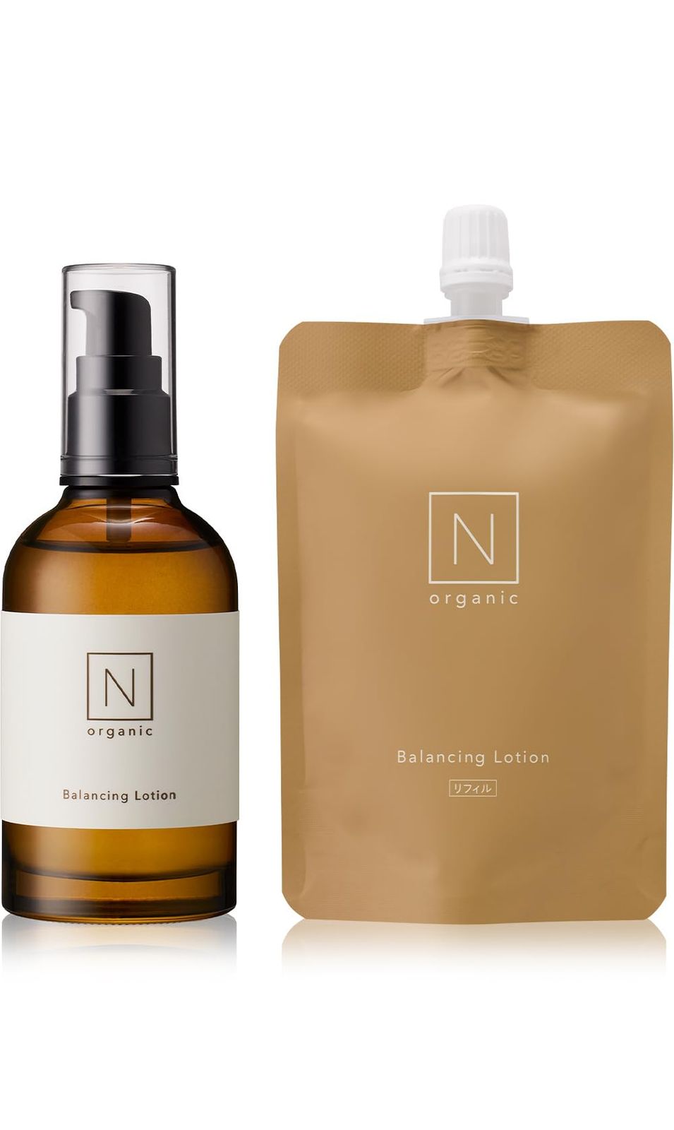 【本品+詰め替え】N organic Basic 化粧水 バランシングローション 100ml+100ml 約4ヶ月分 柑橘系の香り | 高い保湿力でうるおいとハリを与える, 乾燥肌・敏感肌の肌荒れケアに, 詰め替えリフィル付きでお得, エイジングケアにpms
