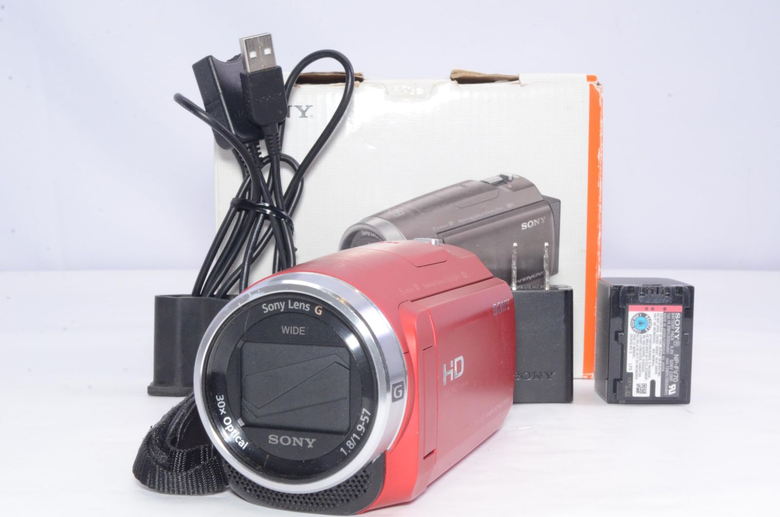 SONY HDR-CX680 ハンディカム ビデオカメラ 光学30倍 64GB レッド 元箱・動作確認済