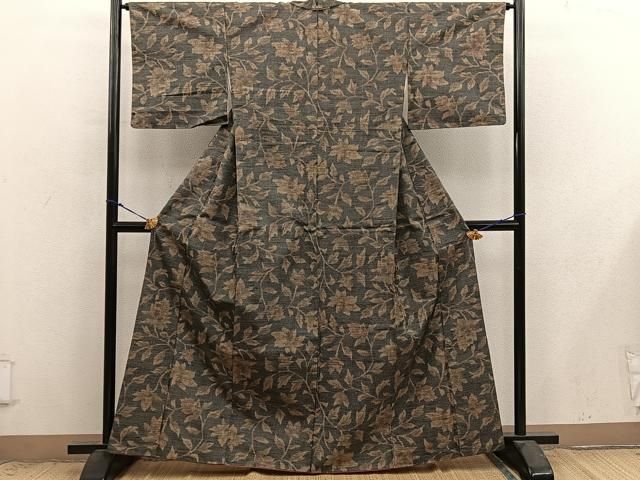 平和屋着物□上質な紬 枝花文 正絹 逸品 BAAX8937mz - メルカリ