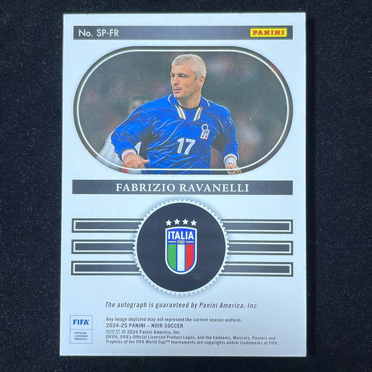Fabrizio Ravanelli ファブリッツィオ・ラバネッリ Panini Noir