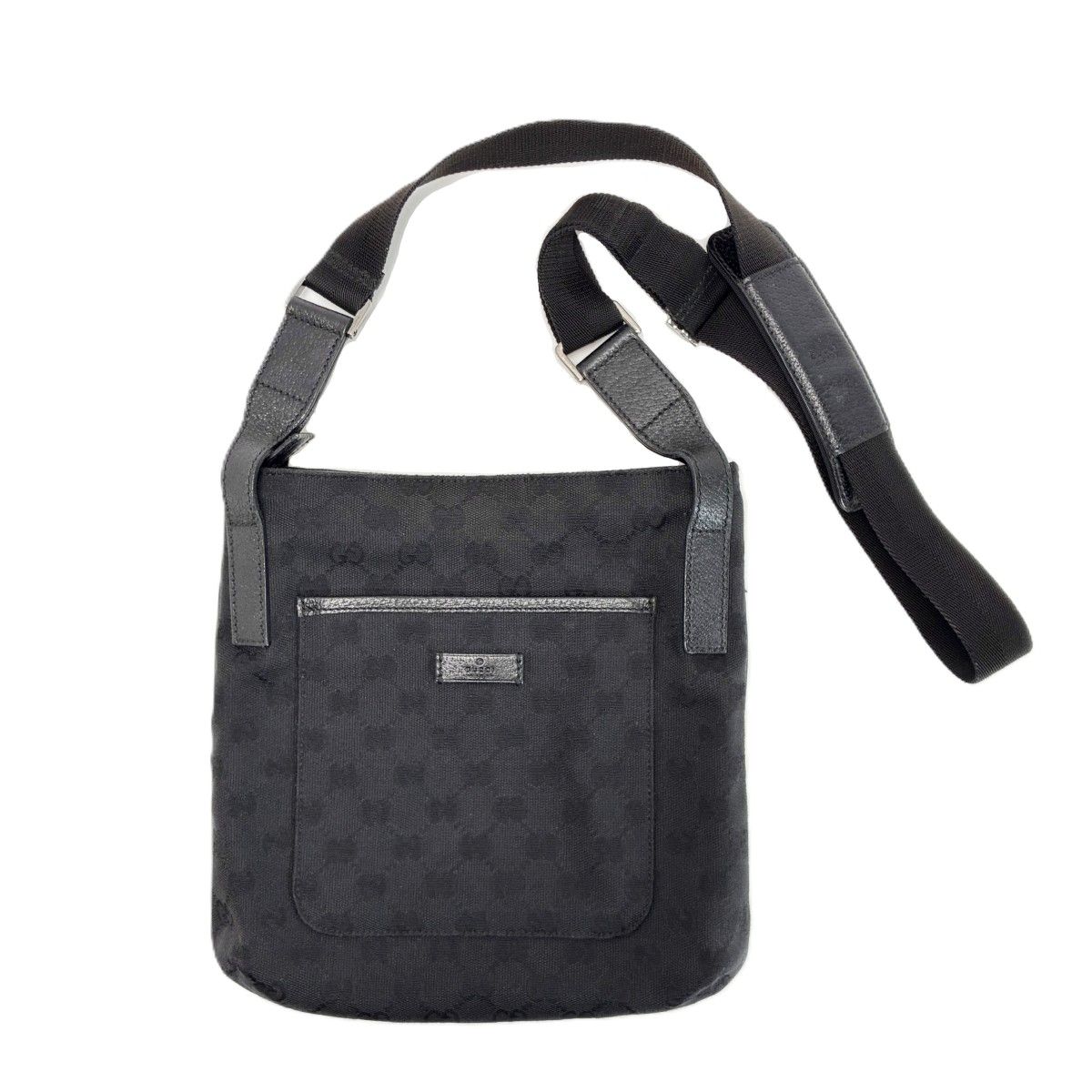 GUCCI グッチ GGキャンバス 斜め掛け ショルダーバッグ 122793 ネイビー 122793 ブラック レザー レディース 袋有