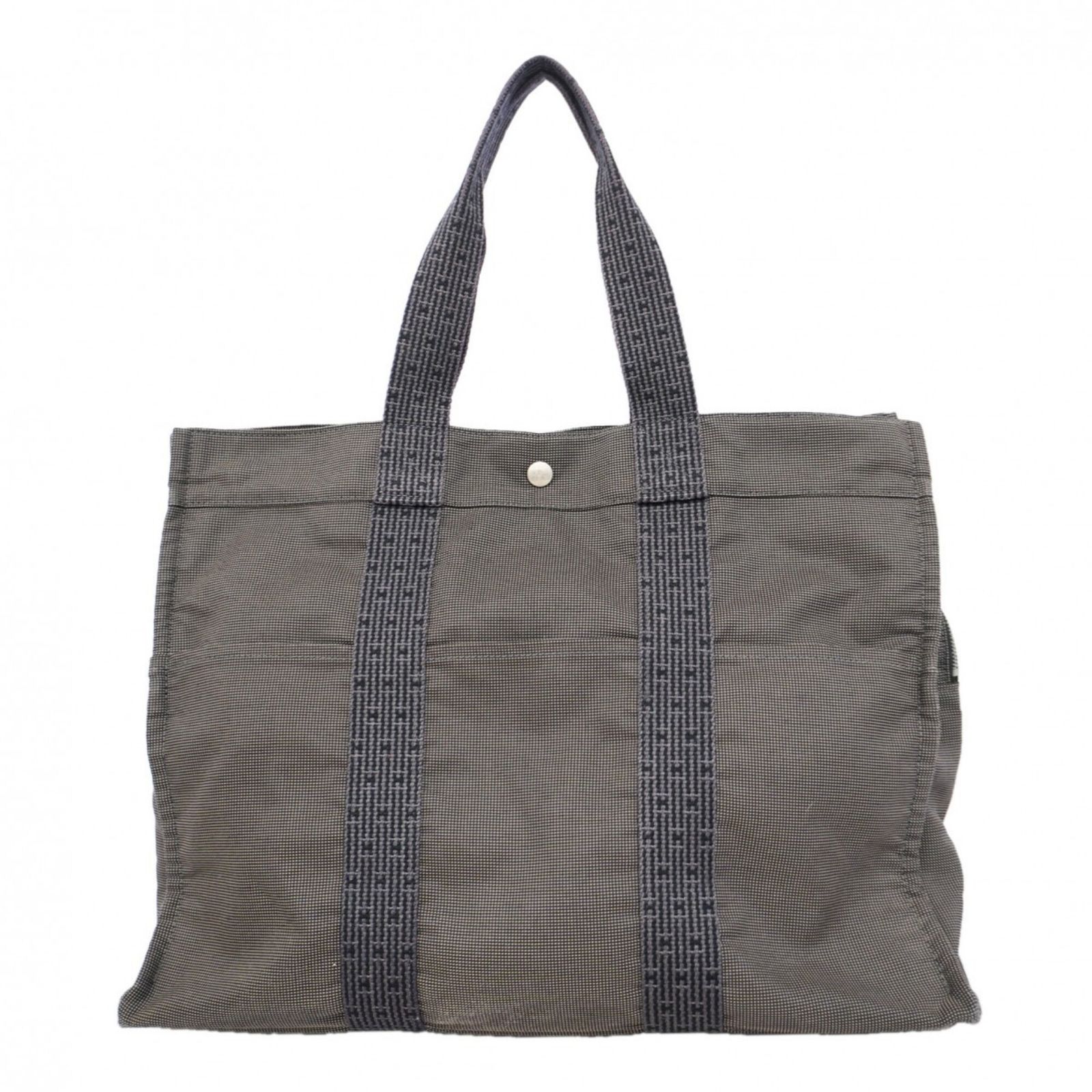エルメス(Hermes) エルメス トートバッグ エールラインGM キャンバス グレー メンズ レディース P3314731