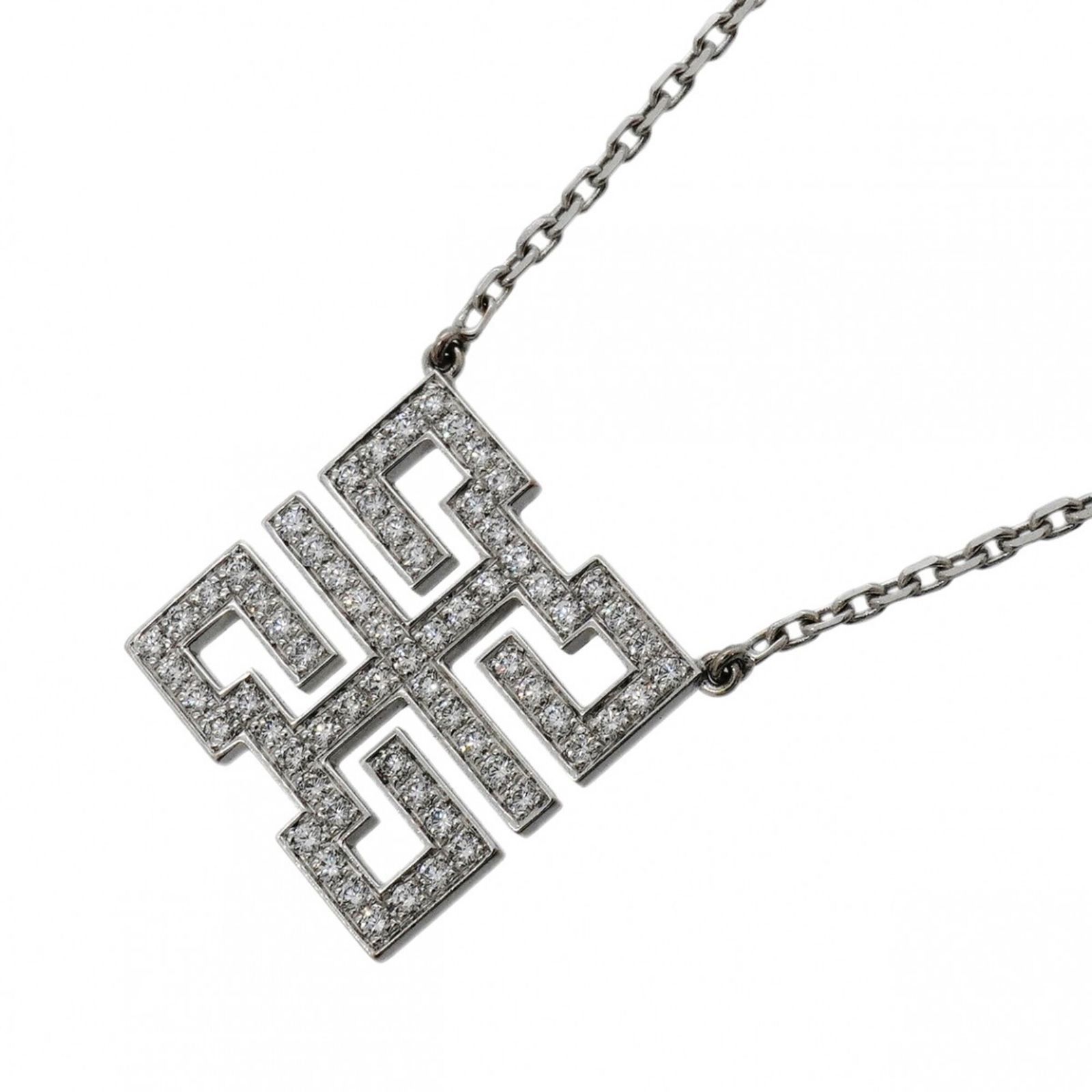 カルティエ(Cartier) カルティエ ネックレス ウィッシュノット 18KWG ホワイトゴールド ダイヤモンドレディース
