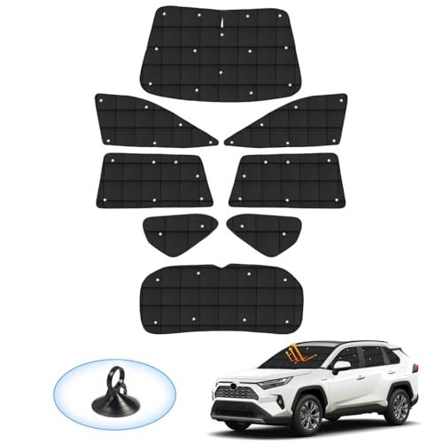 AUTO SPEC トヨタ RAV4 50系 サンシェード フルセット 8PCS MXAA50 AXAH50 2019年4月~現行 専用設計 吸盤式 車中泊用 遮光サンシェード フロント・サイド・リア対応 断熱 UVカット プライバシー保護 f3448df6