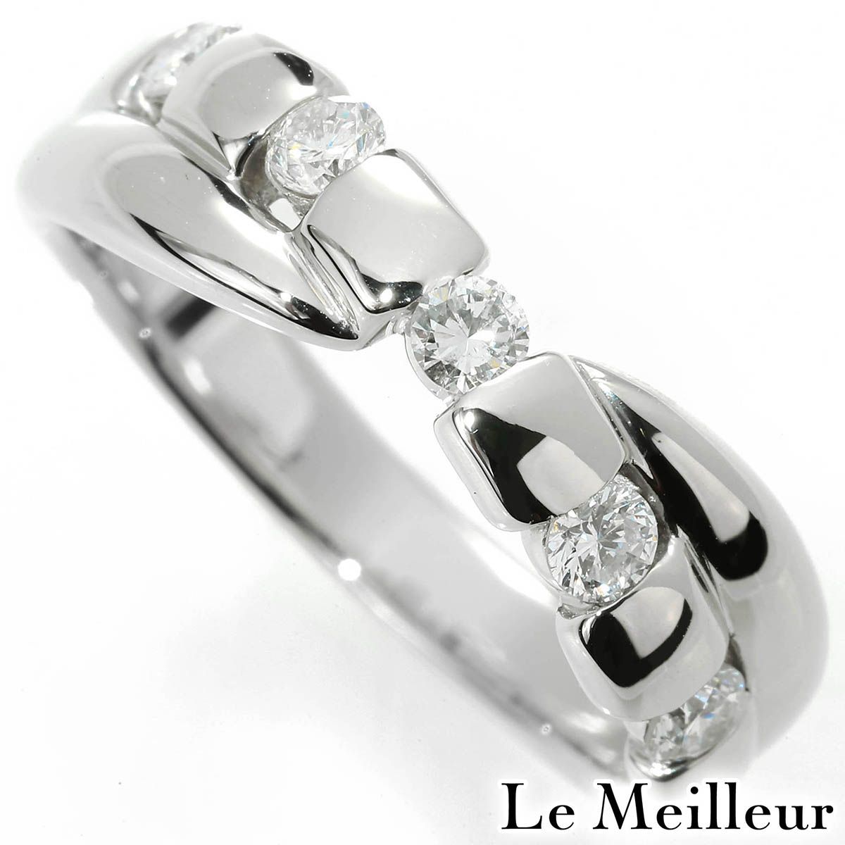 【新品仕上済】 ダイヤモンド 0.35ct プラチナ Pt900 クロスライン リング 13号 レディース 返品OK 71,500円