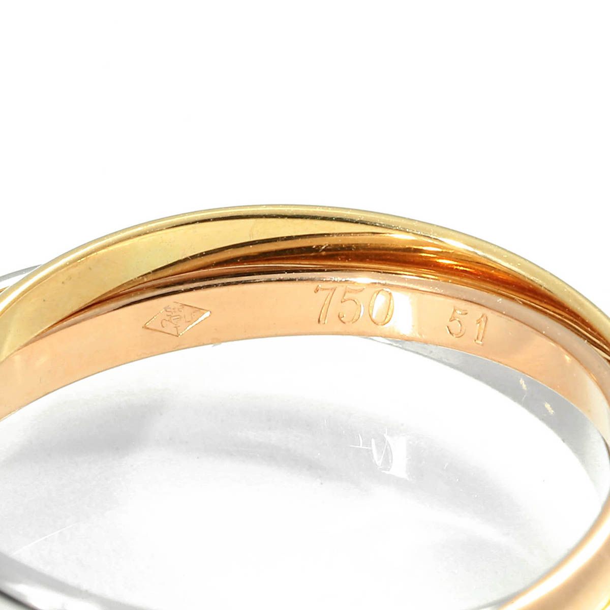 新品仕上済】 Cartier トリニティ イエローゴールド K18YG リング 11号