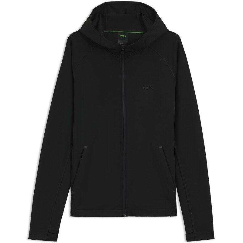 ボス メンズ アウター ニット・セーター スウェット シャツ BOSS Skiles Zip Sweatshirt Black 001 ブラック