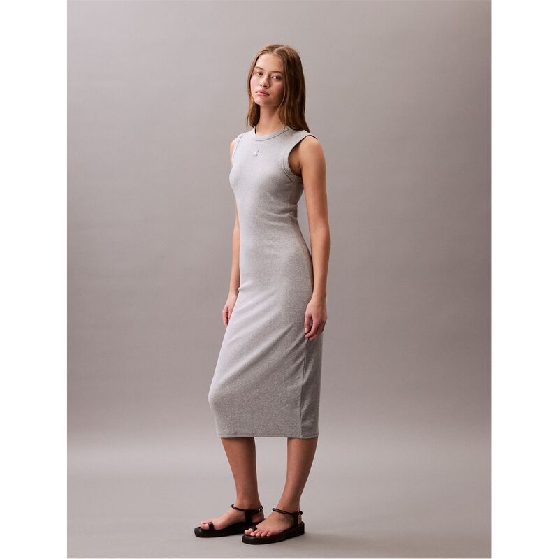 カルバンクライン レディース トップス ワンピース ミディ Calvin Klein Jeans CKJ Midi Centr Dr Ld53 H Grey Heather グレー