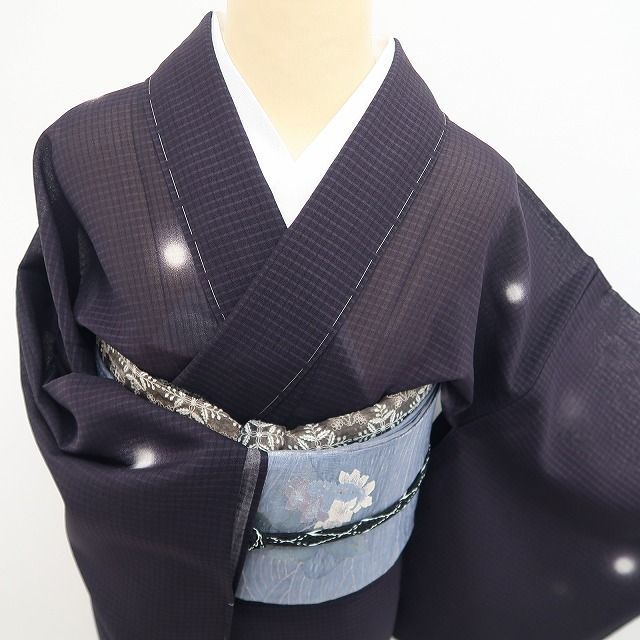 新品・夏本場大島紬紗紬 BANKAN 蛍暈し 夏着物 正絹 仕付け糸付