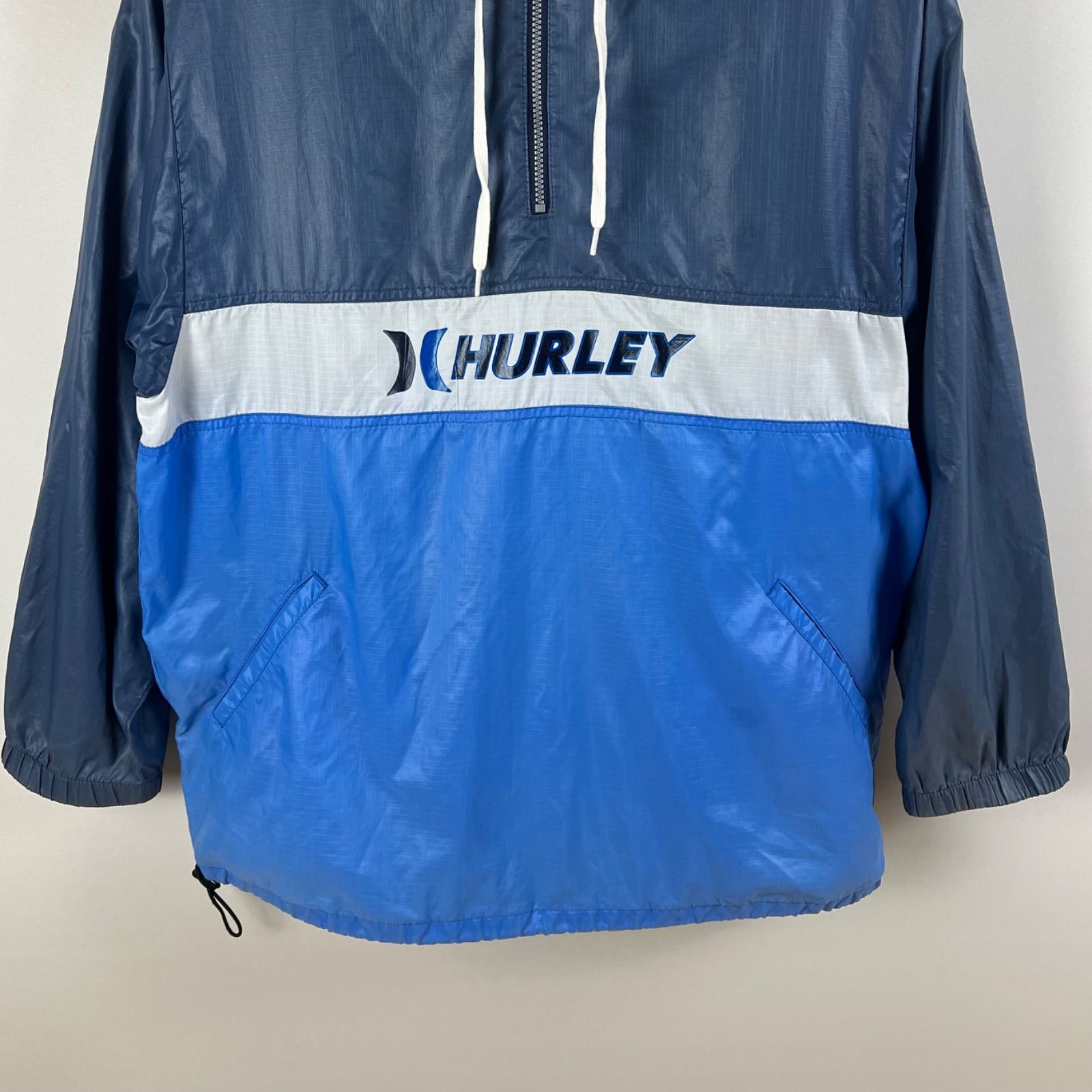HURLEY 90s USA vintage half zip nylon hoodie L ハーレー アメリカ製