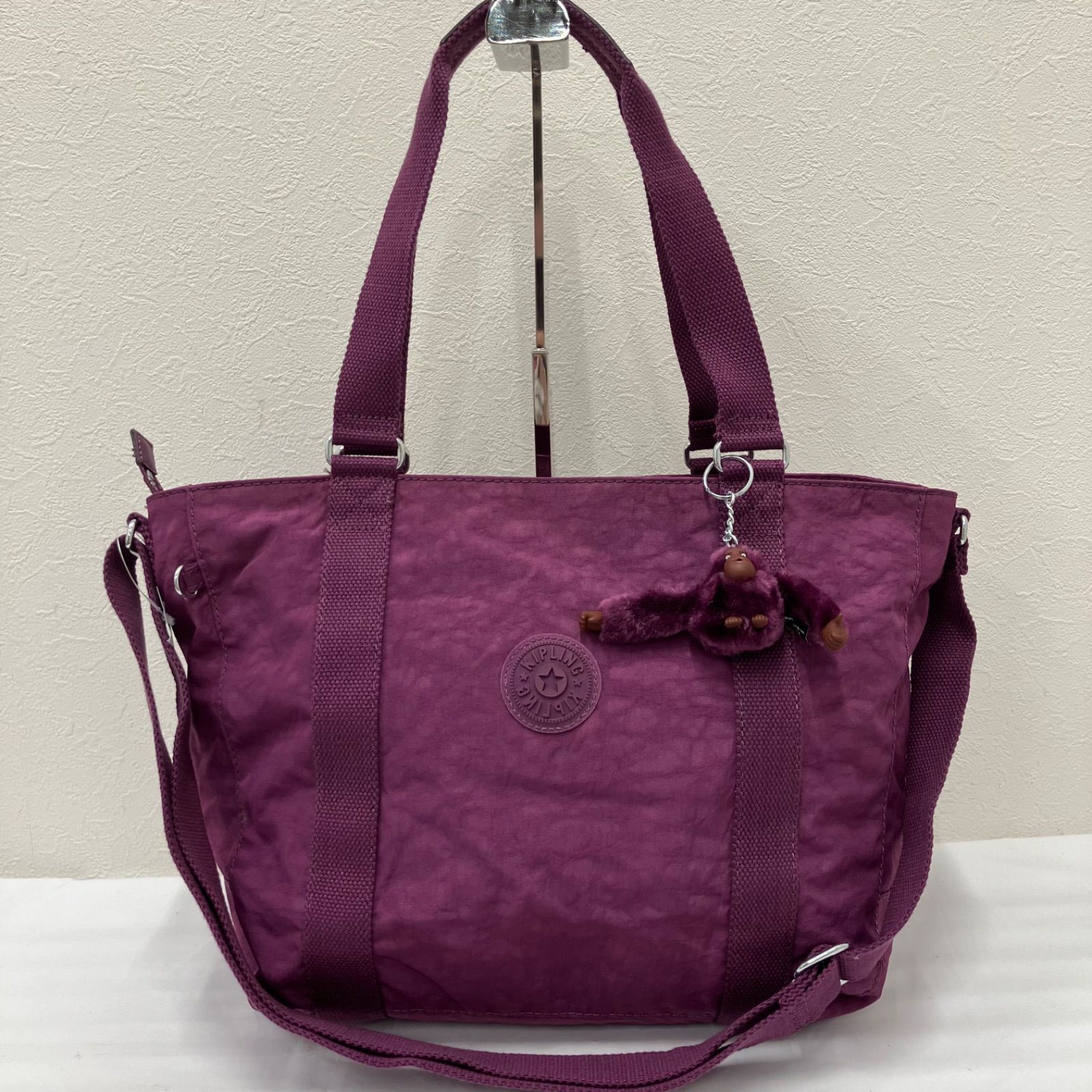 6821 KIPLING キプリング トートバッグ 2way ショルダーバッグ 無地 