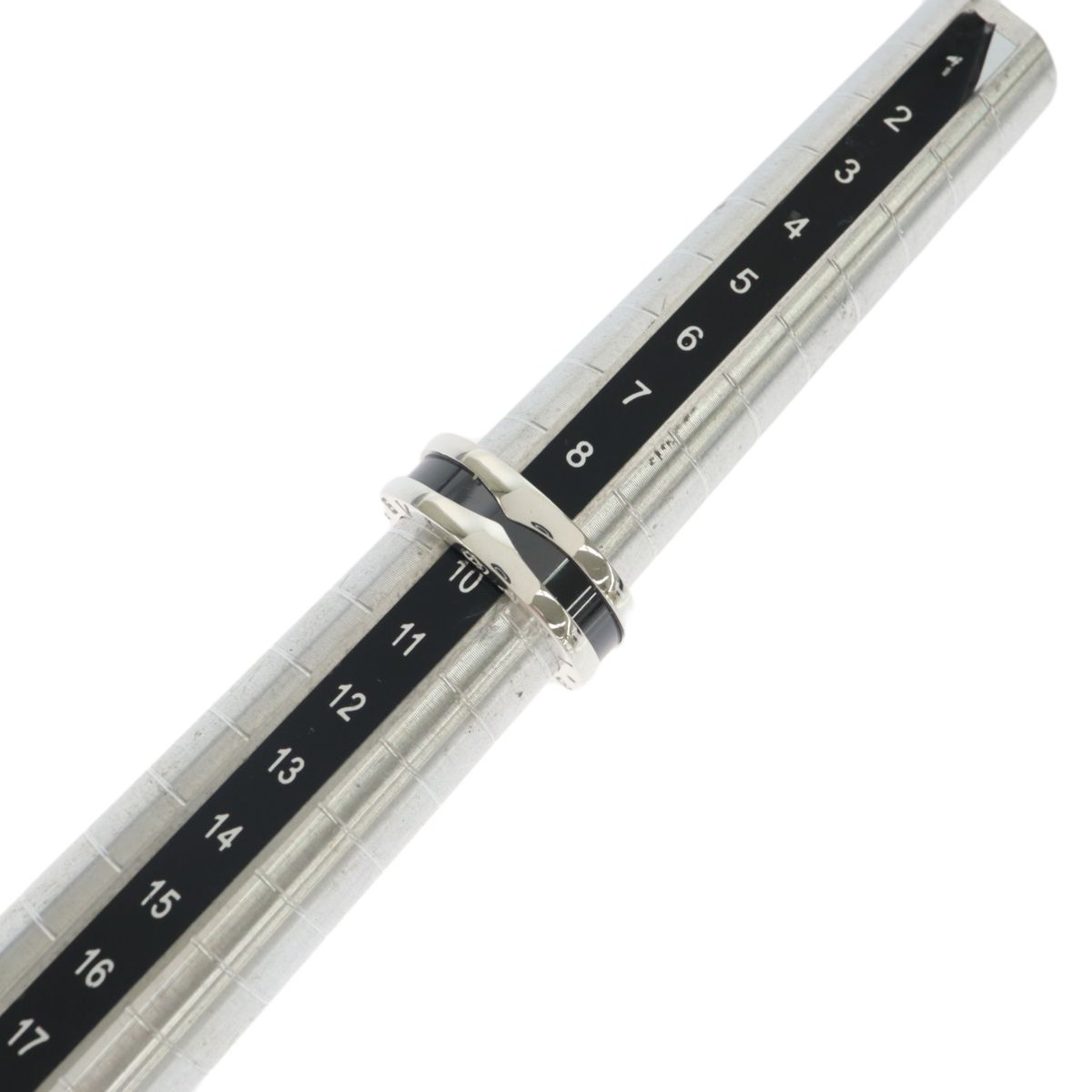 BVLGARI ブルガリ 925×ブラックセラミック SILVER シルバー B-zero1 ビーゼロワン セーブザチルドレン リング 指輪 ジュエリー アクセサリー ブランド #50 実寸約9号 メンズ レディース ユニセックス