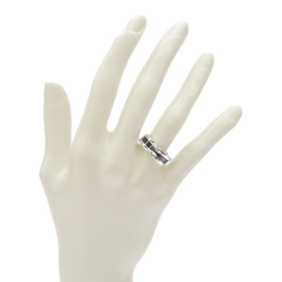 BVLGARI ブルガリ 925×ブラックセラミック SILVER シルバー B-zero1 ビーゼロワン セーブザチルドレン リング 指輪 ジュエリー アクセサリー ブランド #50 実寸約9号 メンズ レディース ユニセックス