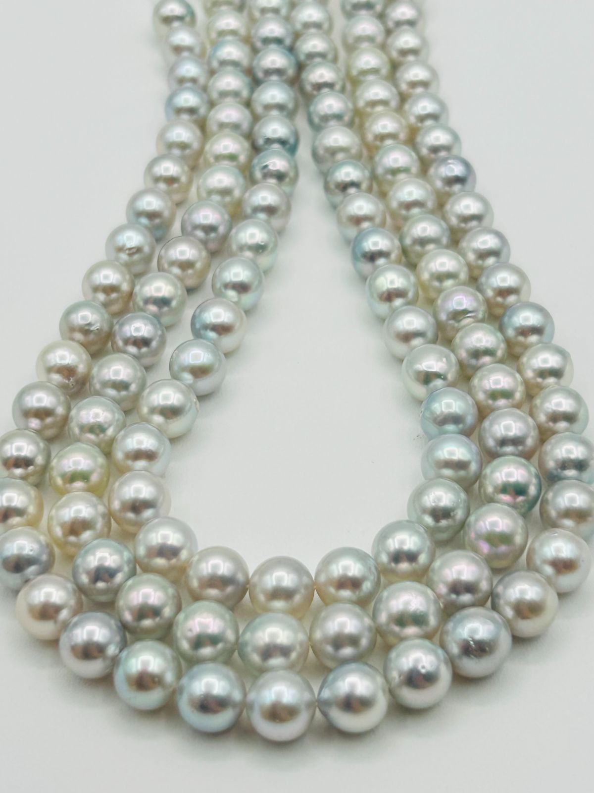 アコヤ ナチュラル パール ネックレス ロット 3本 9.0～9.5mm AKOYA PEARL 92,840円