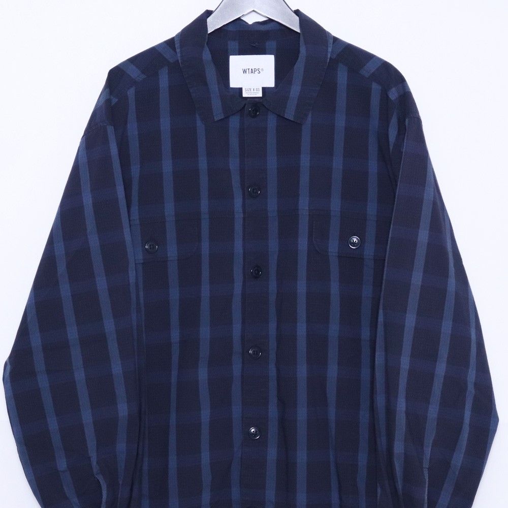 トップス WTAPS 211GWDT-SHM01 WCPO WTAPS WCPO/LS/COPO.RIPSTOP.TEXTILE.COOLMAX サイズ03 ネイビー