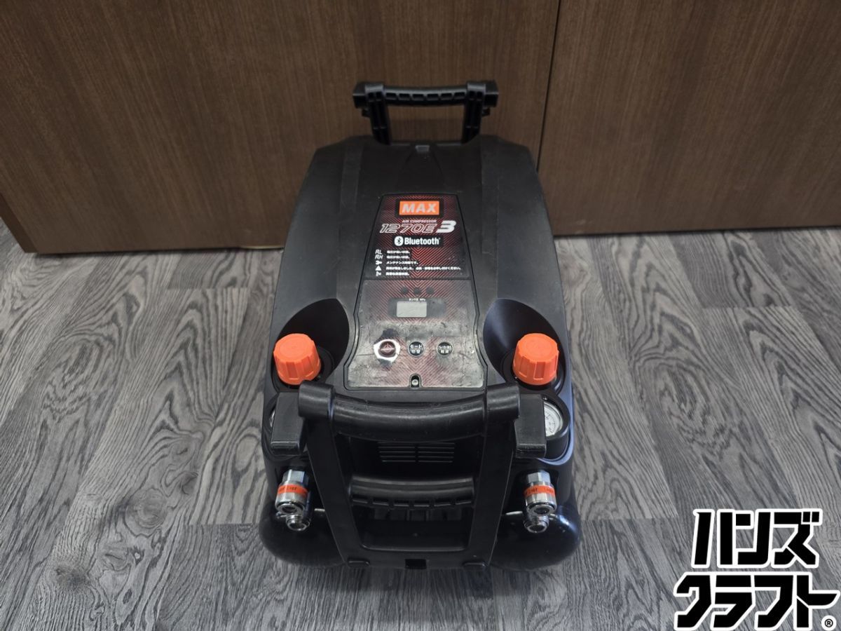▲【中古】マックス 高圧エアコンプレッサ AK-HH1270E3 ブラック （45気圧/11L）【ハンズクラフト飯塚店】【中古】