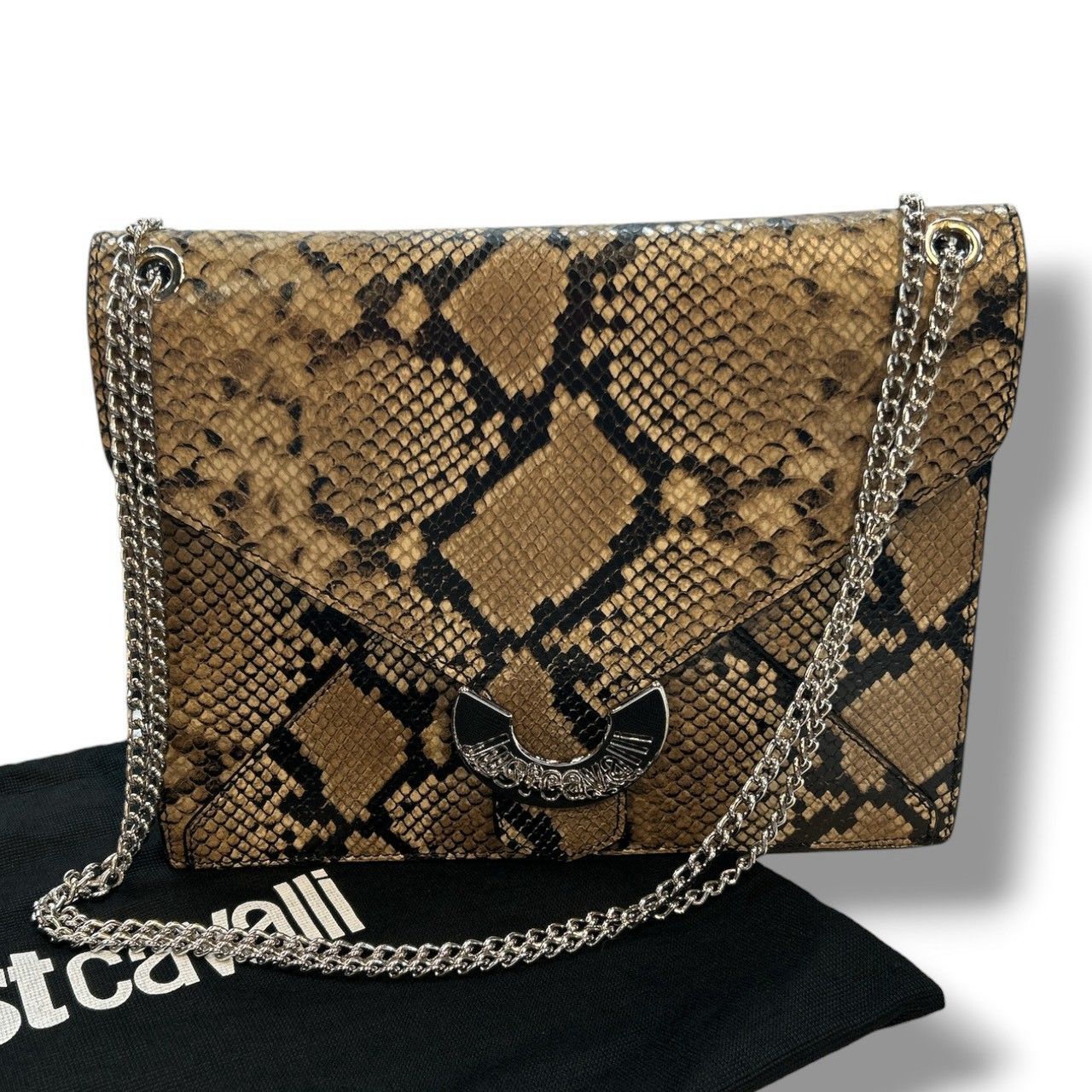 保存袋付 Just Cavalli ジャストカヴァリ チェーンショルダーバッグ 