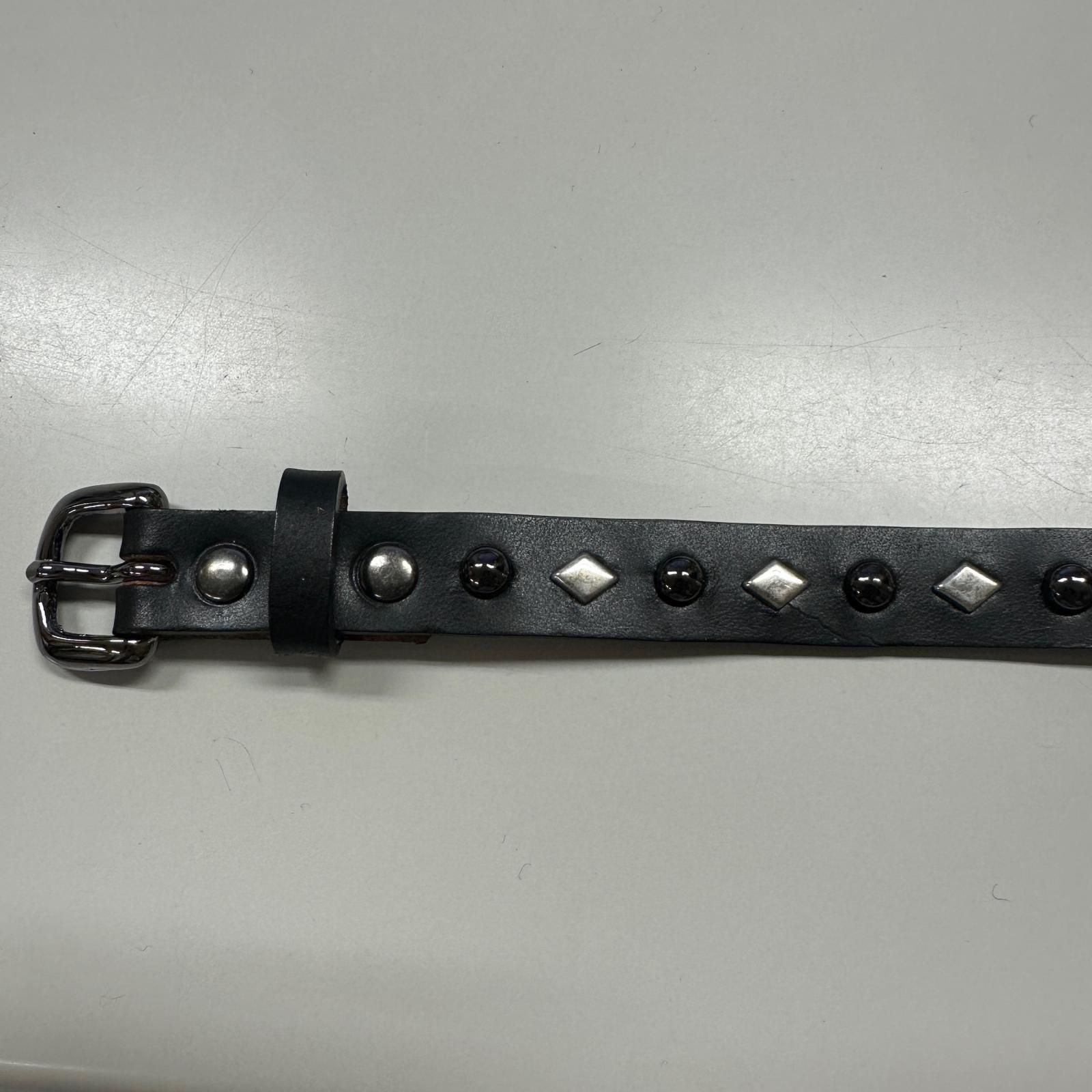 参考上代64900円 WOLF'S HEAD × WACKO MARIA STUDS LEATHER WRIST BAND