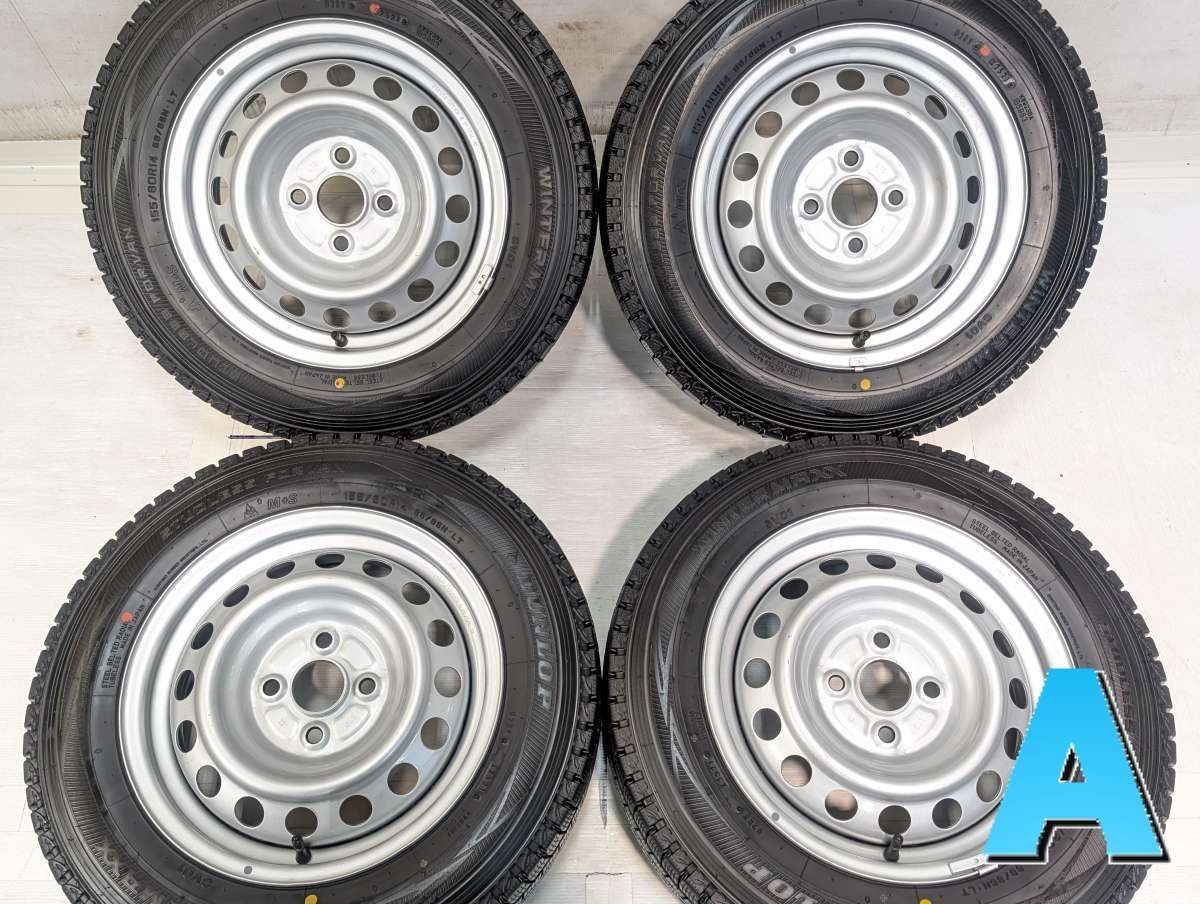 155/80R14 ダンロップ ウィンターマックス SV01 トヨタ純正 14x5.0 100-4穴 中古タイヤ スタッドレスタイヤ ホイールセット 4本セット w14260711028 18,825円