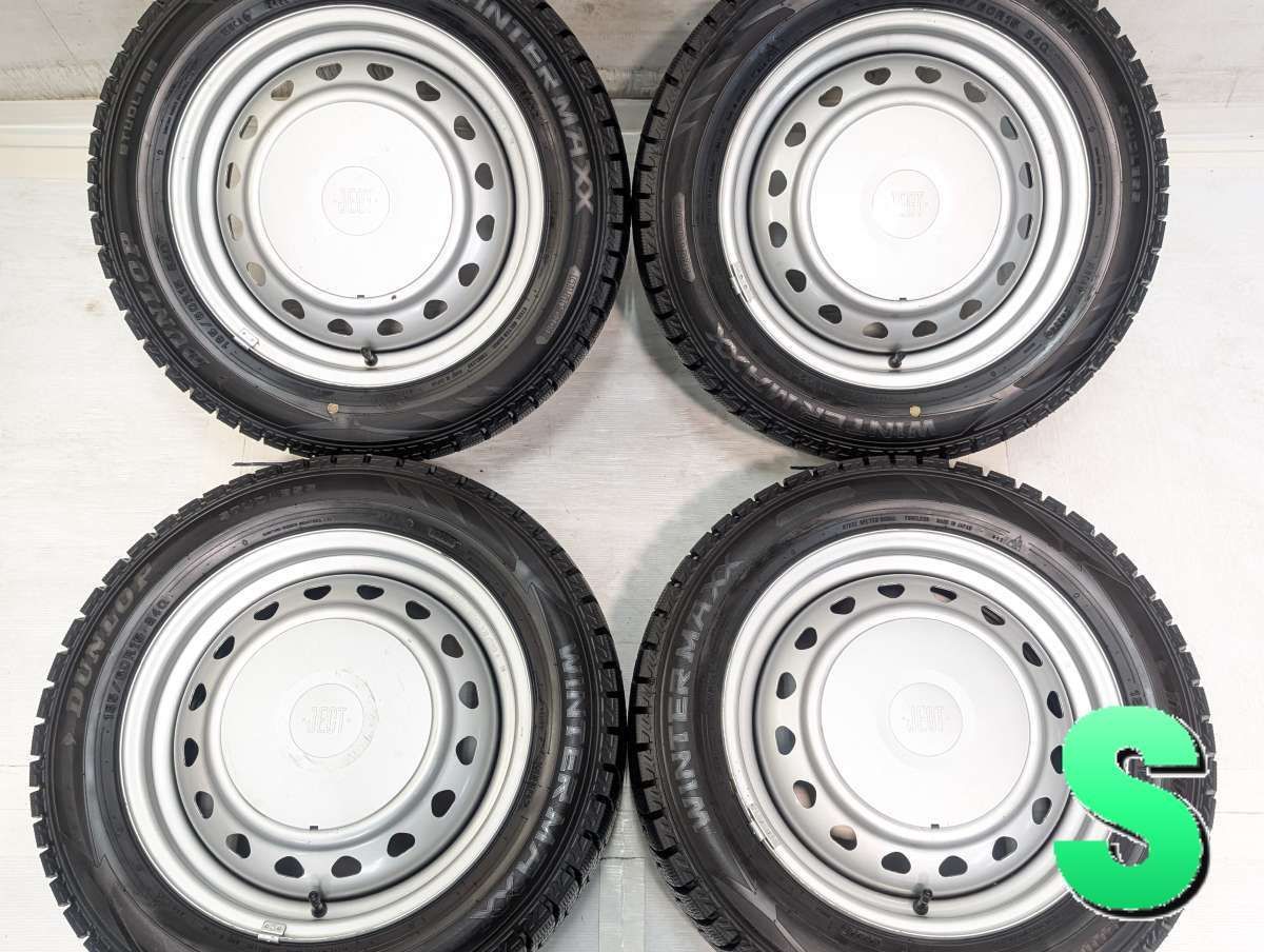 185/60R15 ダンロップ ウィンターマックス WM02 　 R6 15x5.5 40 100/114.3-4穴 中古タイヤ スタッドレスタイヤ ホイールセット 4本セット w15260711037