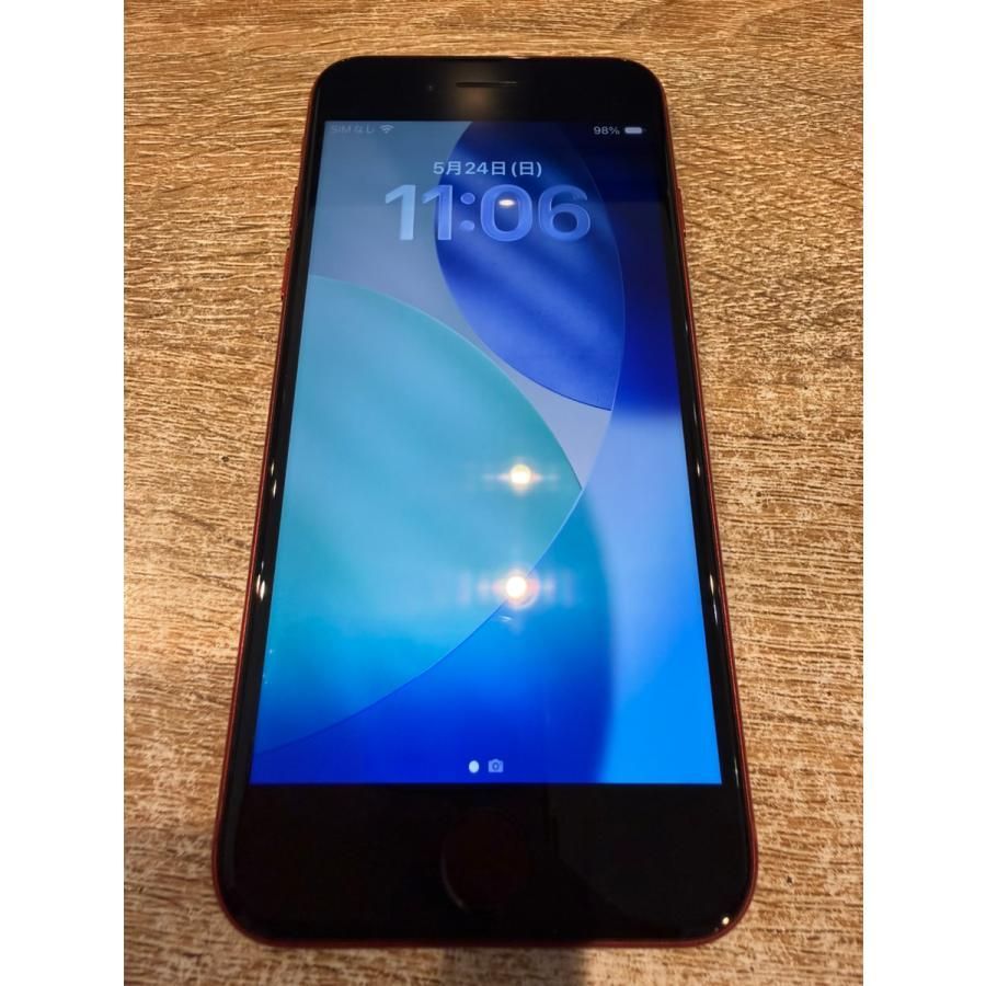 【中古美品】iPhoneSE第3世代　64GB　レッド　SIMフリー　MMYE3J/A　A416