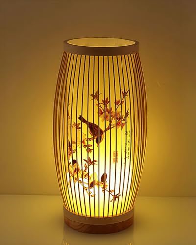 テーブルランプ テーブルライト 竹編み 和風 完成品 LED インテリア照明 おしゃれ 間接照明 卓上ライト ホテル カフェ 喫茶店 寿司屋 居酒屋 寝室 和室 新築祝い タイプB 本体のみ（電球なし） 国内発送