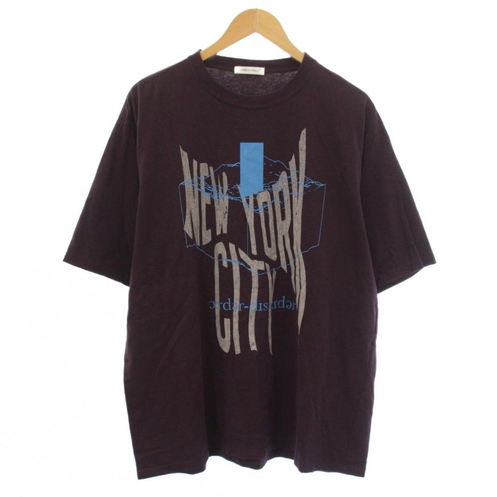 アンダーカバー UNDERCOVER Tシャツ カットソー 半袖 クルーネック ロゴ 3 紫 パープル UP1E9801-4 /AN71