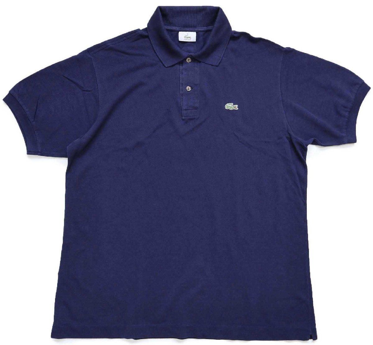 00s LACOSTEラコステ ワンポイント コットン 鹿の子 ポロシャツ ナス紺 5★253 オールド フレンチ ユーロ ヨーロッパ ネイビー 6,375円
