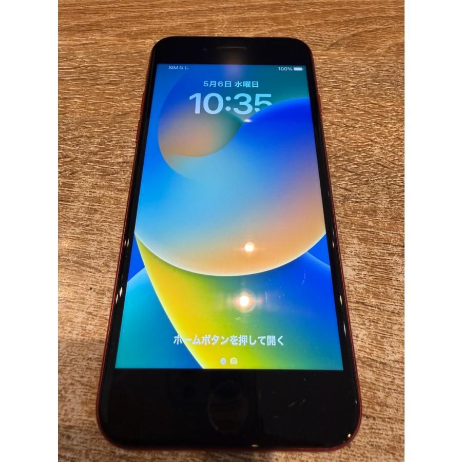【中古正常品】iPhoneSE第2世代　128GB　レッド　SIMフリー　MXD22J/A　A380